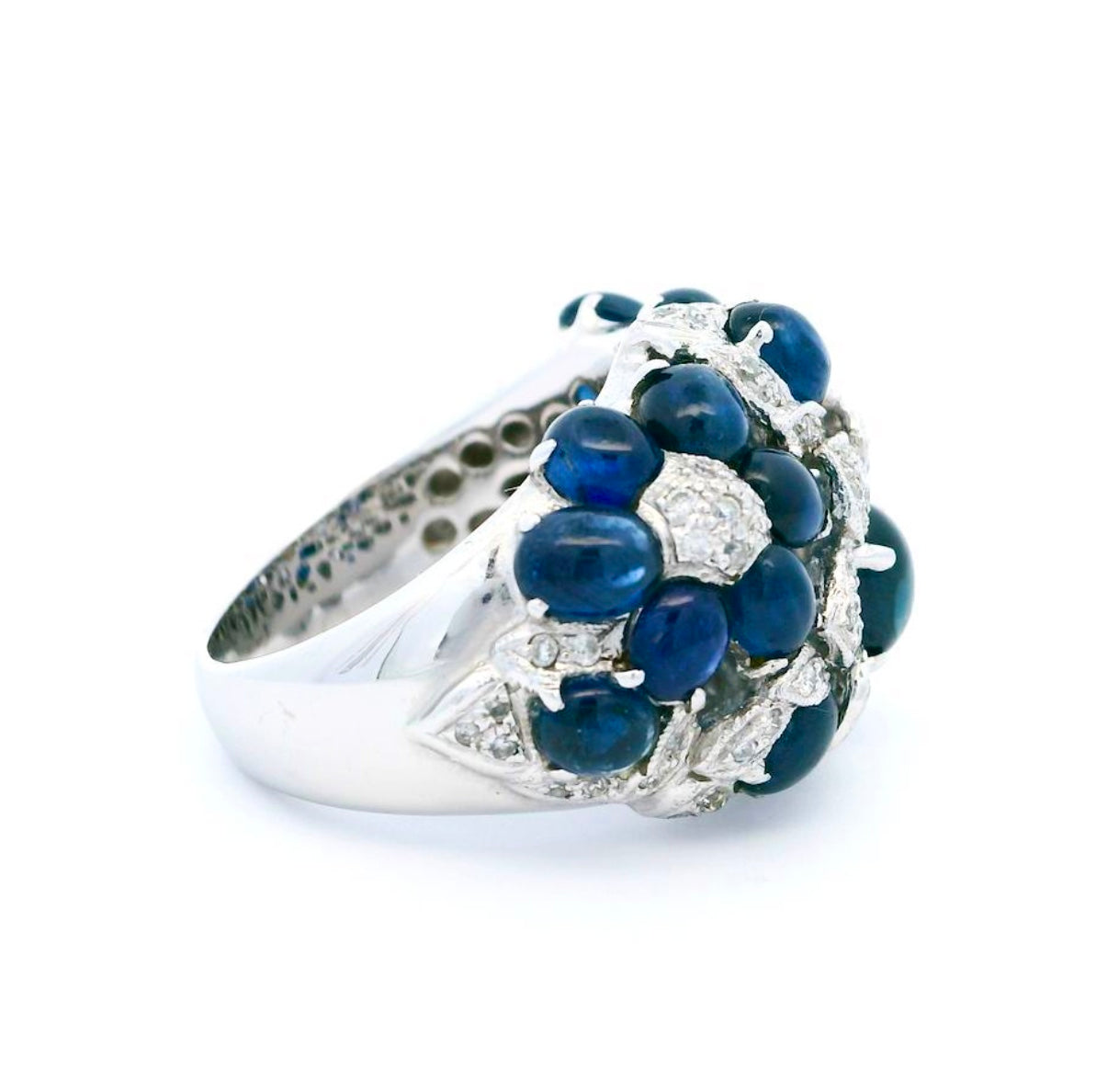 Sapphires and Diamonds Dinner / Cocktail Ring