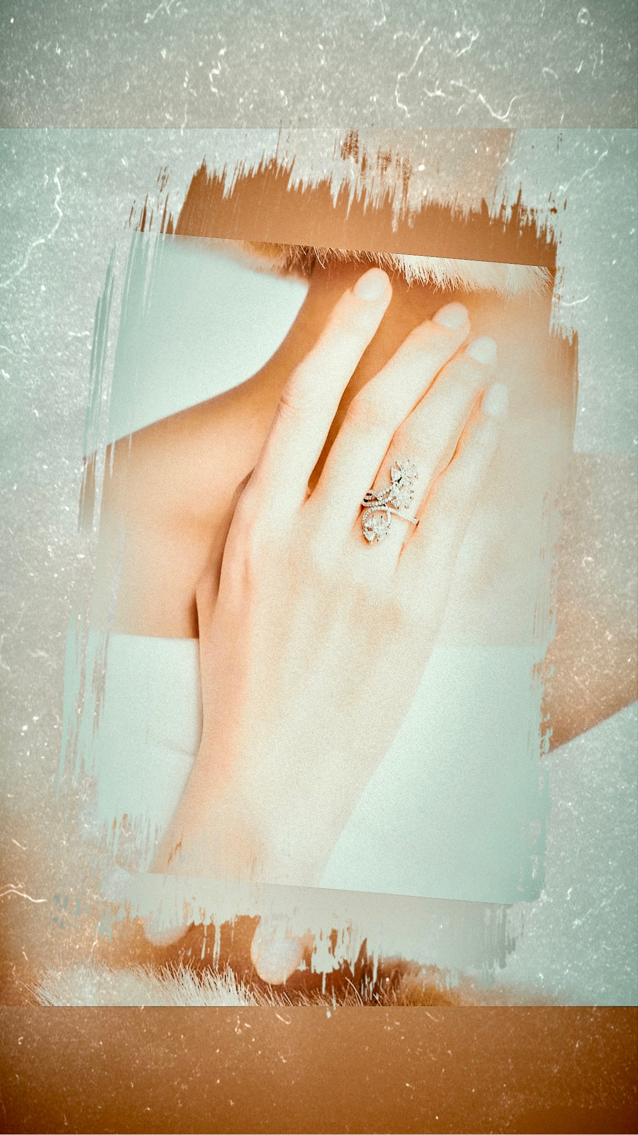 White gold diamond ring
