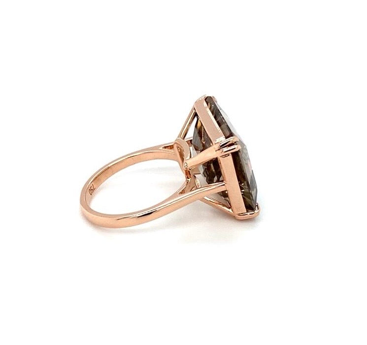 Fabulous smoky quartz dinner ring