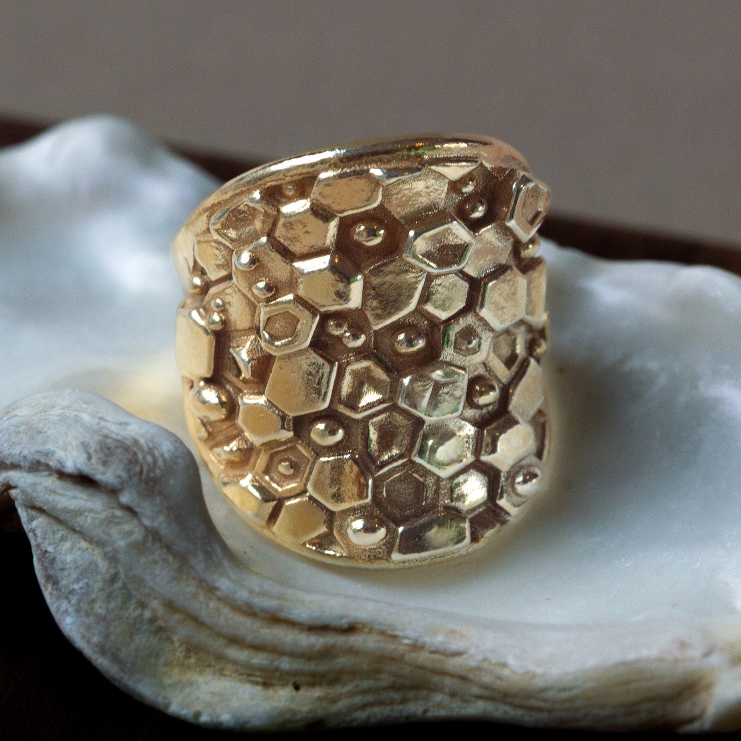 Gold Statement Saddle Ring - Hemera